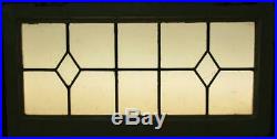 OLD ENGLISH LEADED STAINED GLASS WINDOW TRANSOM Double Diamond 31.5 x 16
