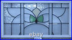 OLD ENGLISH LEADED STAINED GLASS WINDOW TRANSOM GEOMETRIC 40 3/4 x 21