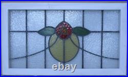 OLD ENGLISH LEADED STAINED GLASS WINDOW TRANSOM MACKINTOSH ROSE 32 1/2' x 19