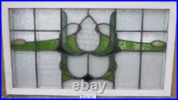 OLD ENGLISH LEADED STAINED GLASS WINDOW TRANSOM Pretty Abstract 33.5 x 18.75