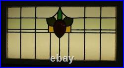OLD ENGLISH LEADED STAINED GLASS WINDOW TRANSOM Pretty Abstract 36.25' x 19.5