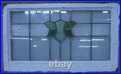 OLD ENGLISH LEADED STAINED GLASS WINDOW TRANSOM SIMPLE ABSTRACT 31 x 18 1/2