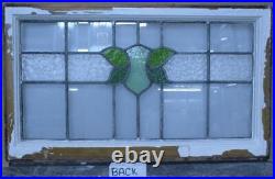 OLD ENGLISH LEADED STAINED GLASS WINDOW TRANSOM SIMPLE ABSTRACT 31 x 18 1/2