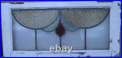 OLD ENGLISH LEADED STAINED GLASS WINDOW TRANSOM SIMPLE ABSTRACT 33 1/4 x 15 1/2