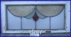 OLD ENGLISH LEADED STAINED GLASS WINDOW TRANSOM SIMPLE ABSTRACT 33 1/4 x 15 1/2