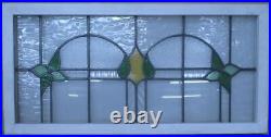 OLD ENGLISH LEADED STAINED GLASS WINDOW TRANSOM SIMPLE ABSTRACT 41 3/4 x 20 1/2