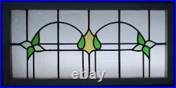 OLD ENGLISH LEADED STAINED GLASS WINDOW TRANSOM SIMPLE ABSTRACT 41 3/4 x 20 1/2