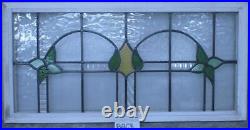 OLD ENGLISH LEADED STAINED GLASS WINDOW TRANSOM SIMPLE ABSTRACT 41 3/4 x 20 1/2