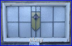 OLD ENGLISH LEADED STAINED GLASS WINDOW TRANSOM SIPLE GEOMETRIC 29 x 18