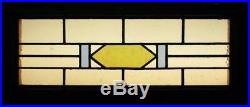 OLD ENGLISH LEADED STAINED GLASS WINDOW TRANSOM Simple Geometric Band 30 x 13