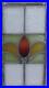 OLD_ENGLISH_LEADED_STAINED_GLASS_WINDOW_Unframed_w_Hooks_Cute_Floral_7_5_x_15_01_xc