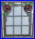 OLD_ENGLISH_LEADED_STAINED_GLASS_WINDOW_Unframed_w_Hooks_Floral_13_75_x_16_5_01_hhbp