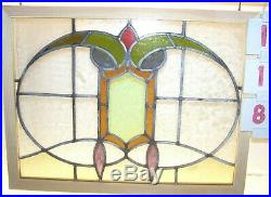 Old LEADED English stained glass window