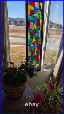 One-of-a-Kind! Beautiful! Handcrafted Stained Glass 49.5 Tall, 13 W, 1.5 T