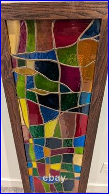 One-of-a-Kind! Beautiful! Handcrafted Stained Glass 49.5 Tall, 13 W, 1.5 T