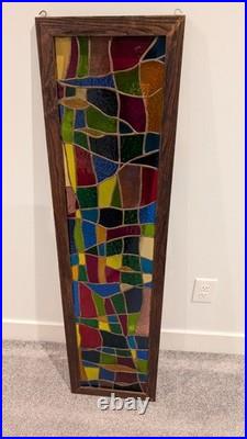 One-of-a-Kind! Beautiful! Handcrafted Stained Glass 49.5 Tall, 13 W, 1.5 T