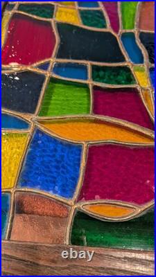 One-of-a-Kind! Beautiful! Handcrafted Stained Glass 49.5 Tall, 13 W, 1.5 T