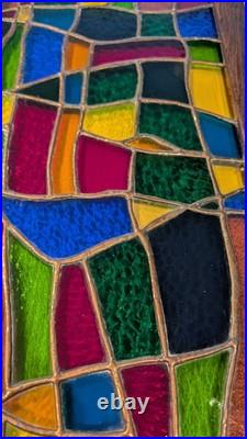 One-of-a-Kind! Beautiful! Handcrafted Stained Glass 49.5 Tall, 13 W, 1.5 T