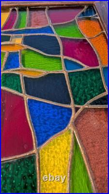 One-of-a-Kind! Beautiful! Handcrafted Stained Glass 49.5 Tall, 13 W, 1.5 T