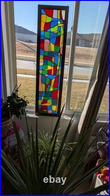 One-of-a-Kind! Beautiful! Handcrafted Stained Glass 49.5 Tall, 13 W, 1.5 T