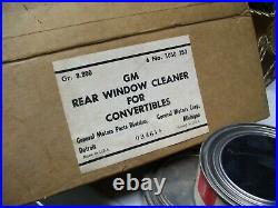Original nos case 1960s GM Chevrolet Convertible window cleaner Cans Vintage 70s