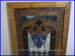 PAIR OF Vintage Antique Victorian Stained Glass CHURCH Window