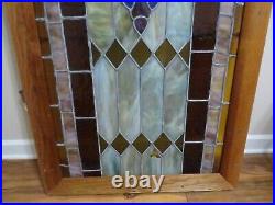 PAIR OF Vintage Antique Victorian Stained Glass CHURCH Window