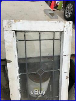 PA 34 Antique leaded glass transom window 16.5 x 44.5