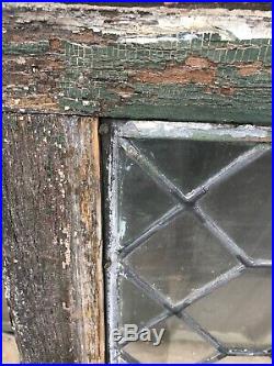 PA 37 Antique leaded glass transom window 23 x 34.5