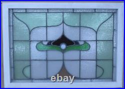 PRETTY ABSTRACT ENGLISH LEADED STAINED GLASS WINDOW TRANSOM 29 3/4 x 21 1/2