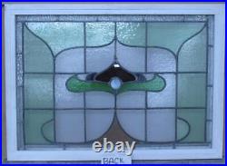 PRETTY ABSTRACT ENGLISH LEADED STAINED GLASS WINDOW TRANSOM 29 3/4 x 21 1/2