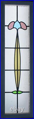 PRETTY ABSTRACT LARGE OLD ENGLISH LEADED STAINED GLASS WINDOW 11 1/2 x 40