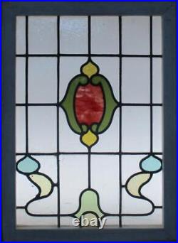 PRETTY ABSTRACT MIDSIZE OLD ENGLISH LEADED STAINED GLASS WINDOW 18 3/4 x 26 PRETTY ABSTRACT MIDSIZE OLD ENGLISH LEADED STAINED GLASS WINDOW 18 3/4 x 26