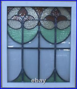 PRETTY ABSTRACT OLD ENGLISH LEADED STAINED GLASS WINDOW TRANSOM 22 1/4 x 26