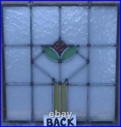 PRETTY ABS OLD ENGLISH LEADED STAINED GLASS WINDOW Unframed w Hooks 17 X 17.75