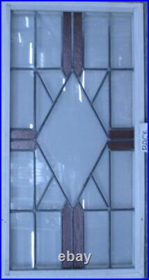 PRETTY GEOMETRIC LARGE OLD ENGLISH LEADED STAINED GLASS WINDOW 20 3/4 x 39 3/4 PRETTY GEOMETRIC LARGE OLD ENGLISH LEADED STAINED GLASS WINDOW 20 3/4 x 39 3/4