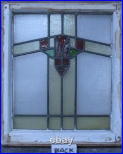 PRETTY GEOMETRIC MIDSIZE ENGLISH LEADED STAINED GLASS WINDOW 20 3/4 x 24 1/2 PRETTY GEOMETRIC MIDSIZE ENGLISH LEADED STAINED GLASS WINDOW 20 3/4 x 24 1/2
