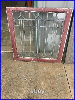 Pa 11 2 Av Priced Each each antique leaded glass transom window 28.5 x 29.25