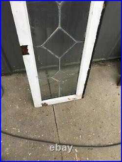 Pa 35 Antique leaded glass transom window 16.75 x 44.5