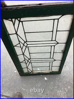 Pa 38 antique leaded glass transom window 21.5 x 34.5