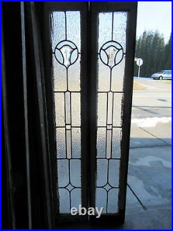 Pair Antique Beveled Glass Sidelites Windows 66 Tall Architectural Salvage