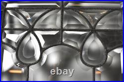 Pair Antique Leaded Beveled Glass Windows Circa 1920's