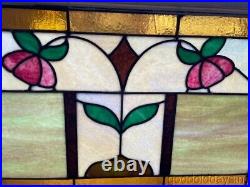 Pair of Antique Stained Leaded Glass Window from Chicago Crica 1920