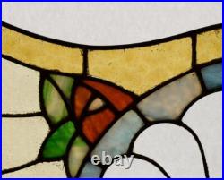 Pair of Vintage French Art Deco Stained Glass Panels with Copper Frames