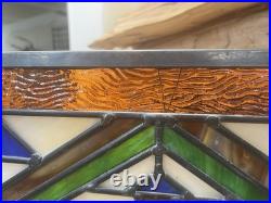 Prairie Stained Glass Window. 34 1/2 X 20 1/2