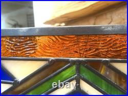 Prairie Stained Glass Window. 34 1/2 X 20 1/2