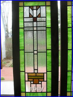 Prairie/craftsman Style Pair Of Stained Glass Windows