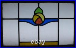 Pretty Abstr. Midsize Old English Leaded Stained Glass Window 26 1/4 X 17 1/2 Pretty Abstr. Midsize Old English Leaded Stained Glass Window 26 1/4 X 17 1/2
