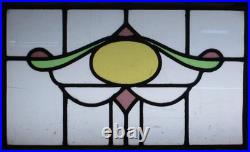 Pretty Abstract Midsize Old English Leaded Stained Glass Window 23.75 X16.25