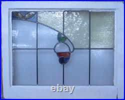 Pretty Abstract Midsize Old English Leaded Stained Glass Window 24.75 X 20